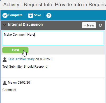 Comment Example